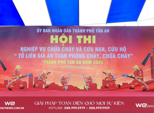 Hội thi Nghiệp vụ chữa cháy và  cứu nạn , cứu hộ PCCC Tân An 